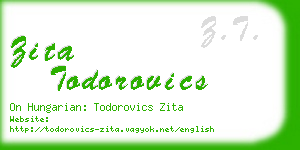 zita todorovics business card
